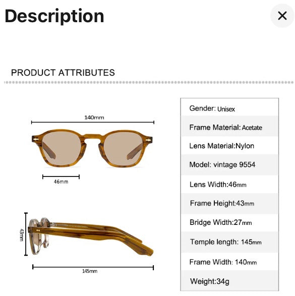 9554 polarized sunglass