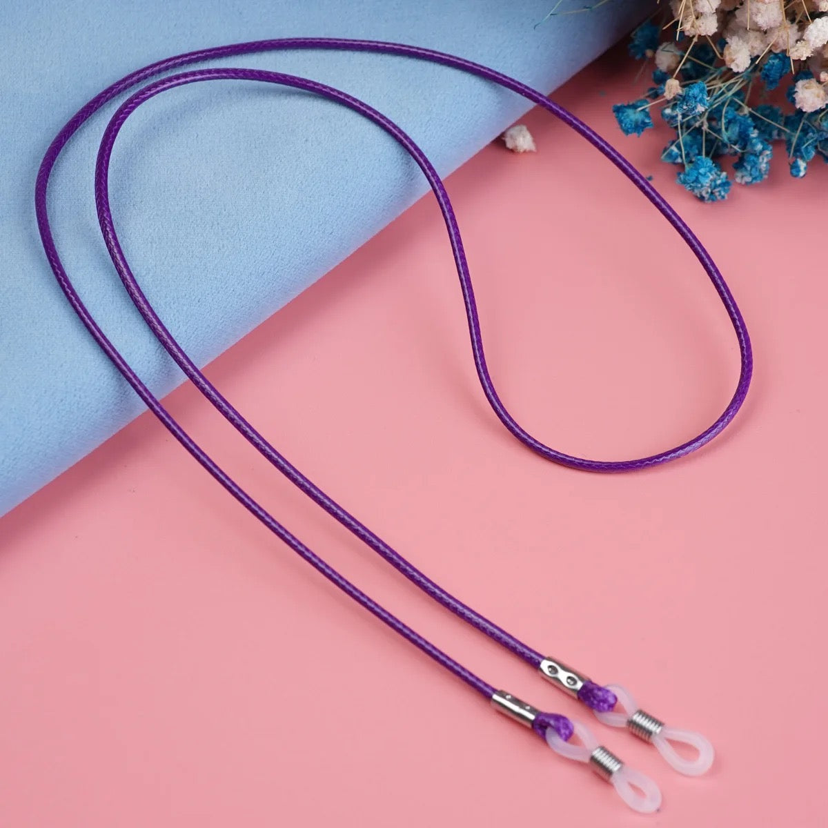 Smooth leather round eyeglass holder in 8 colors