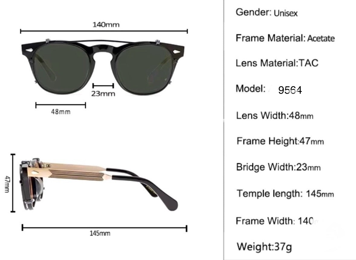 9564 with polarized sun clip