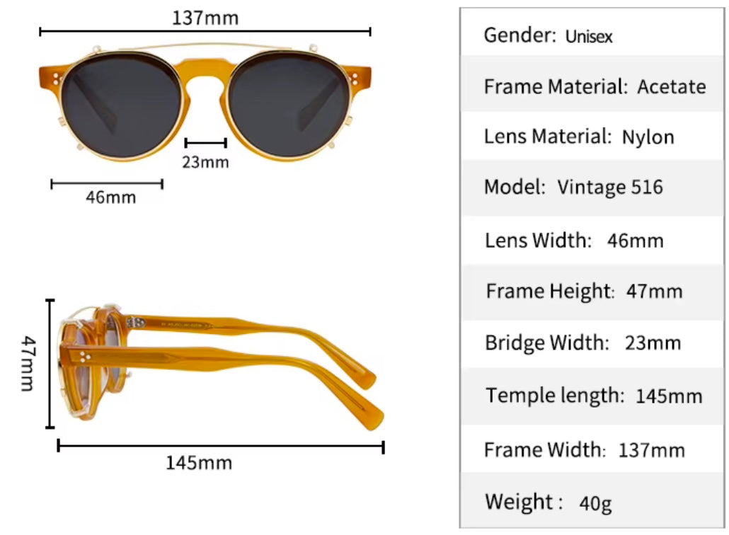 516 with polarized sun clip