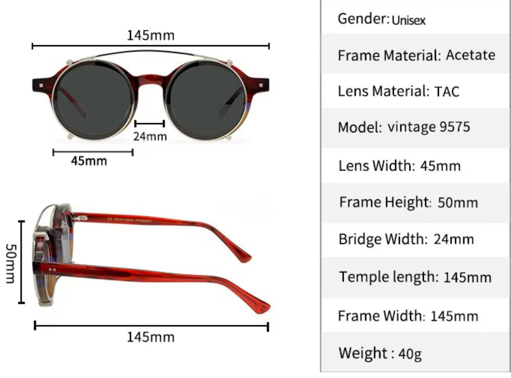 9575 with polarized sun clip