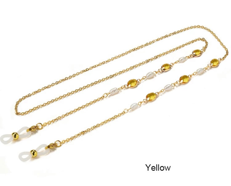 C-Pearl and stainless steel  chain