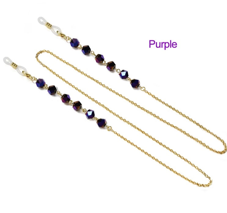 YCMKB21037 - Cut crystal  eyeglass chains