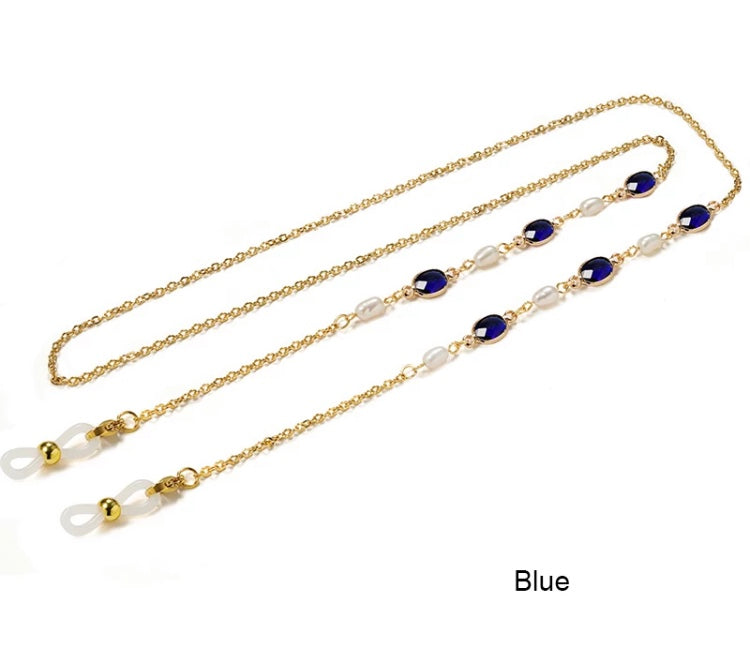 C-Pearl and stainless steel  chain