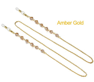 YCMKB21037 - Cut crystal  eyeglass chains