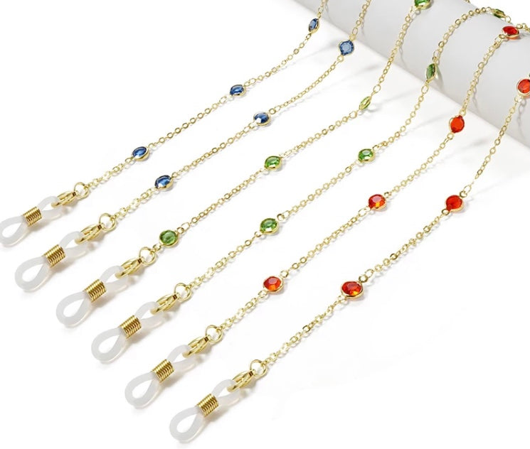 YCMKG210064 Stainless steel with jewel crystal chain