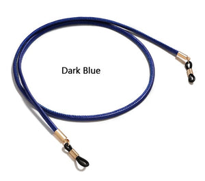 Smooth leather round eyeglass holder in 8 colors