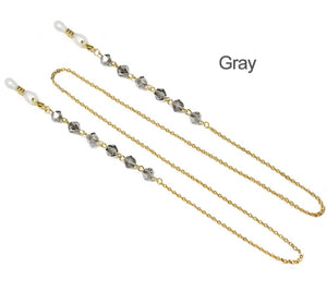 YCMKB21037 - Cut crystal  eyeglass chains