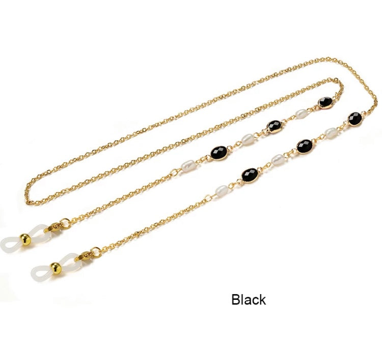 C-Pearl and stainless steel  chain