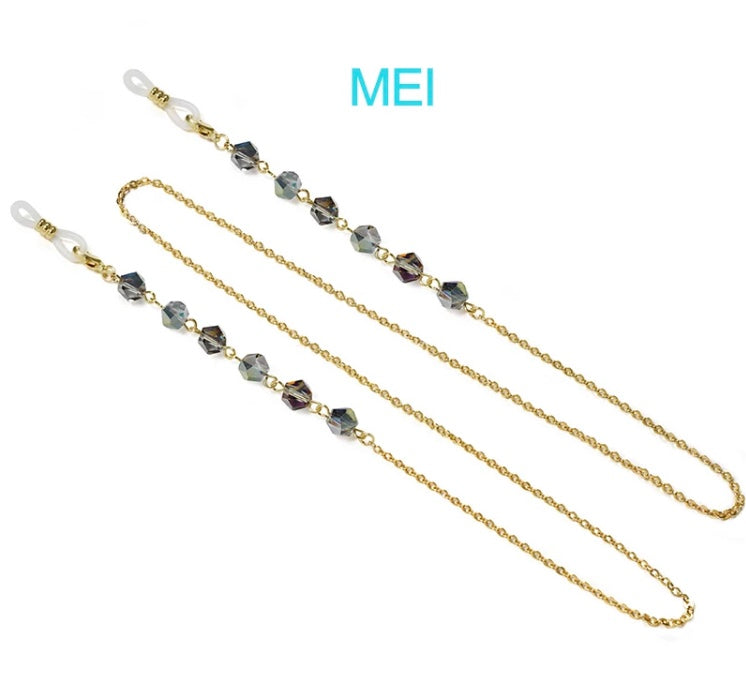 YCMKB21037 - Cut crystal  eyeglass chains