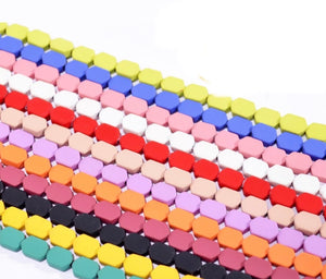YCMKA21054 - Colorful geometric  beads in a striking look.