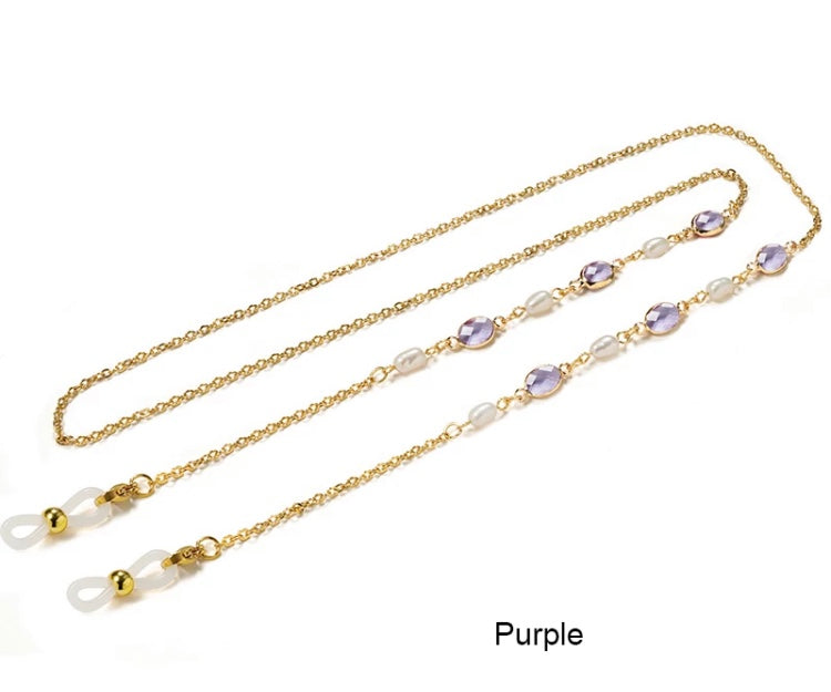 C-Pearl and stainless steel  chain