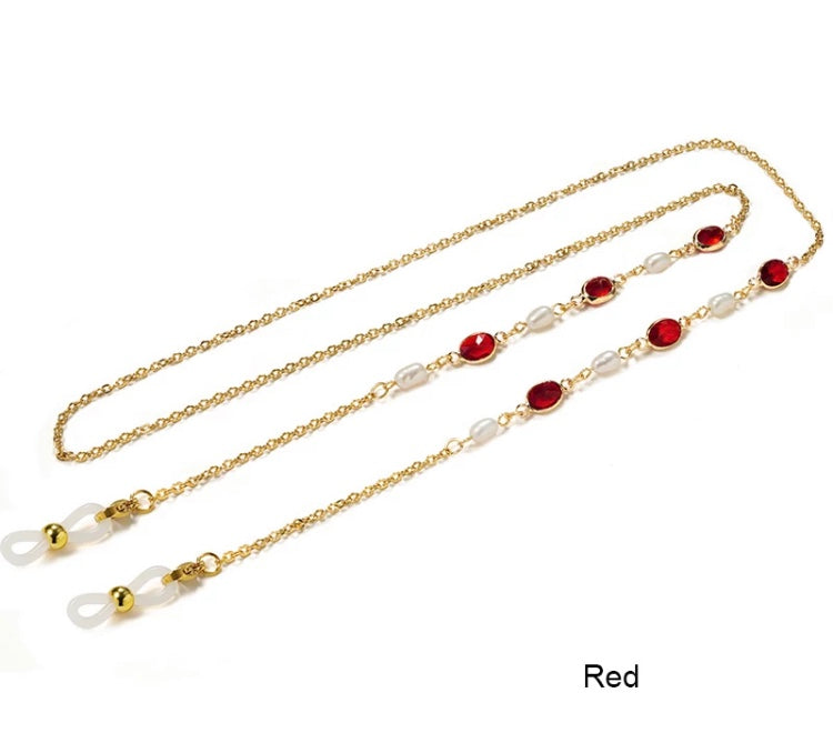C-Pearl and stainless steel  chain
