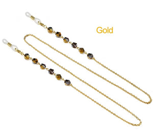 YCMKB21037 - Cut crystal  eyeglass chains