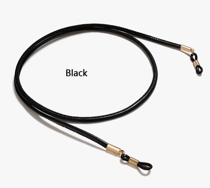 Smooth leather round eyeglass holder in 8 colors
