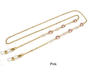 C-Pearl and stainless steel  chain